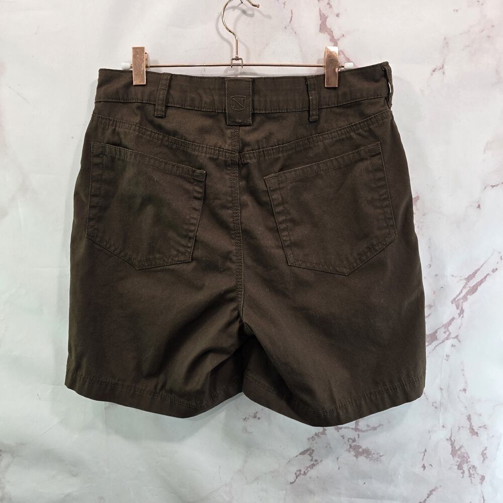 Noble Outfitter Shorts Womens 8 Dark Brown 6.5 Inch High Rise Utility Twill